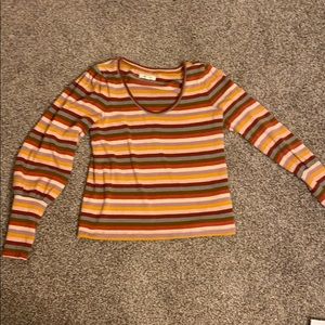 Madewell Striped Puff Sleeve Top